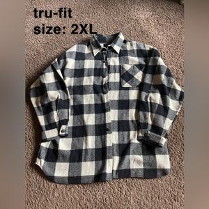 Tru-Fit Black and White Flannel
